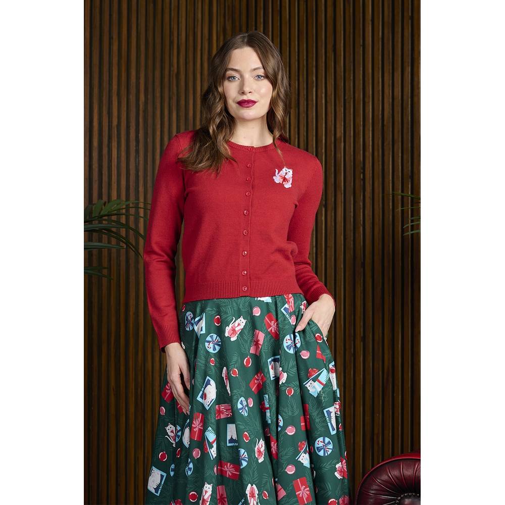 Banned - Angela Cat Cardigan - Red